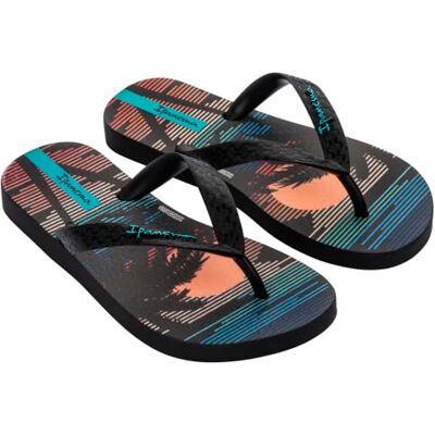 Ipanema Unisex niños TEMAS XI Kids, negro, azul y naranja, 25.5 EU Ipanema Unisex niños TEMAS XI Kids, negro, azul y naranja, 25.5 EU