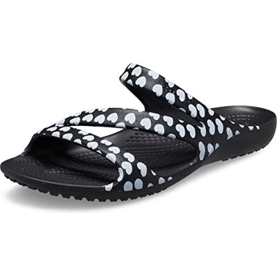 Crocs Mujer Kadee II Heart Print Sandal W Sandalia, Black/White, 34/35 EU Crocs Mujer Kadee II Heart Print Sandal W Sandalia, Black/White, 34/35 EU