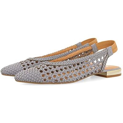 GIOSEPPO Bailarinas Trenzadas DE Piel EN Color Celeste para Mujer ARGIRITA GIOSEPPO Bailarinas Trenzadas DE Piel EN Color Celeste para Mujer ARGIRITA