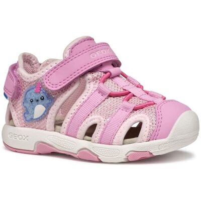 Geox B SANDAL MULTY GIRL, Sandalia Bebé Mädchen, Dk Pink, Geox B SANDAL MULTY GIRL, Sandalia Bebé Mädchen, Dk Pink,