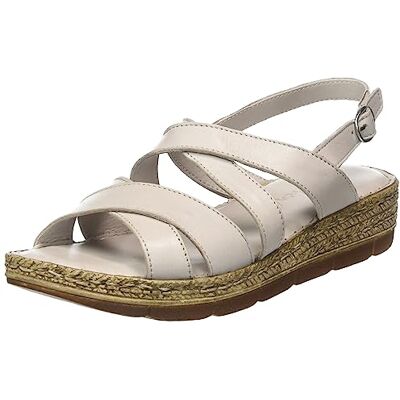 Andrea Conti Sandalias de tacón para mujer, plateado, 38 EU Andrea Conti Sandalias de tacón para mujer, plateado, 38 EU