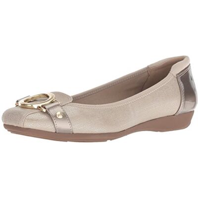 Anne Klein Umeko Flat, Zapatos Tipo Ballet Mujer, Pardo metálico, 38.5 EU Anne Klein Umeko Flat, Zapatos Tipo Ballet Mujer, Pardo metálico, 38.5 EU