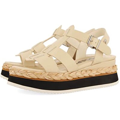 GIOSEPPO Sandalias Color Off-White Tipo cangrejera con Plataforma para Mujer vaumas GIOSEPPO Sandalias Color Off-White Tipo cangrejera con Plataforma para Mujer vaumas