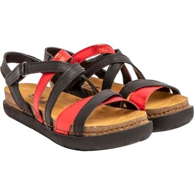 ART Rhodes, Sandalia Mujer, Nappa Black Red, 37 EU ART Rhodes, Sandalia Mujer, Nappa Black Red, 37 EU