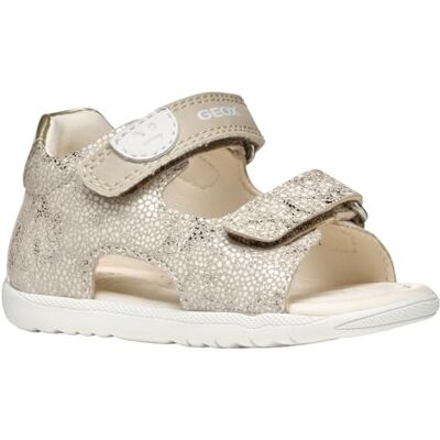 Geox B SANDAL MACCHIA GIR, Sandalia Niñas, Beige/Lt Gold, Geox B SANDAL MACCHIA GIR, Sandalia Niñas, Beige/Lt Gold,
