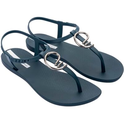 Ipanema Sandalia plana para mujer Class Stylish Fem, Blue Onyx Silver, 35/36 EU Ipanema Sandalia plana para mujer Class Stylish Fem, Blue Onyx Silver, 35/36 EU