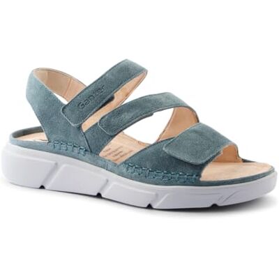 Ganter Sandalia Halina-H para mujer, color azul, 42 EU amplia Ganter Sandalia Halina-H para mujer, color azul, 42 EU amplia