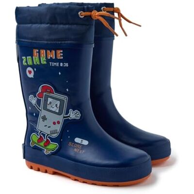 GIOSEPPO , Modelo ALANSON, Bota de agua para niño azul marina tipo gamer. Antideslizantes y Resistentes al agua GIOSEPPO , Modelo ALANSON, Bota de agua para niño azul marina tipo gamer. Antideslizantes y Resistentes al agua