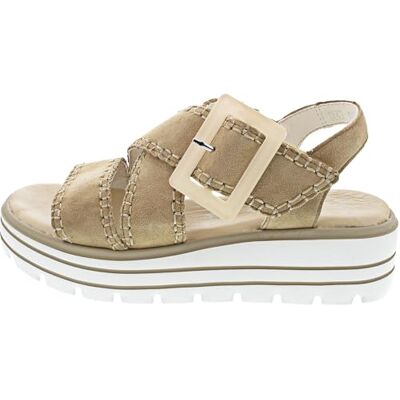 Remonte Femme D3n51 Sandalias de tobillo (38 EU), color beige Remonte Femme D3n51 Sandalias de tobillo (38 EU), color beige