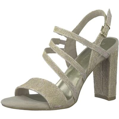 MARCO TOZZI Mujer , Sandalia con talón, Dune Metallic, 39 EU MARCO TOZZI Mujer , Sandalia con talón, Dune Metallic, 39 EU