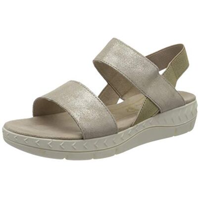 MARCO TOZZI 2-2-28522-24, Sandalia con Pulsera Mujer, Beige (Dune Met.Comb 447), 36 EU MARCO TOZZI 2-2-28522-24, Sandalia con Pulsera Mujer, Beige (Dune Met.Comb 447), 36 EU