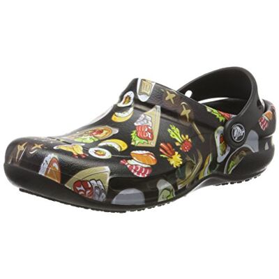 Crocs Bistro Graphic Clog, Unisex Adulto Zueco, Negro (Black/Tumbleweed), 43-44 EU Crocs Bistro Graphic Clog, Unisex Adulto Zueco, Negro (Black/Tumbleweed), 43-44 EU