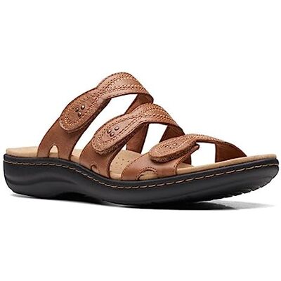 Clarks Sandalias planas Laurieann Ayla para mujer, Cuero Bronceado Oscuro, 40 EU Clarks Sandalias planas Laurieann Ayla para mujer, Cuero Bronceado Oscuro, 40 EU