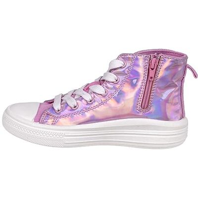 Disney Zapatillas de Minnie Mouse Color Rosa Holográfico Talla 30 Cierre Cordones y Cremallera Zapatillas Deportivas Tipo Bota con Suela PVC Estampado Minnie Producto Original Diseñado en España Disney Zapatillas de Minnie Mouse Color Rosa Holográfico Talla 30 Cierre Cordones y Cremallera Zapatillas Deportivas Tipo Bota con Suela PVC Estampado Minnie Producto Original Diseñado en España