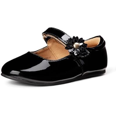 Amazon Essentials Bailarinas Mary Jane Niña, Charol Negro, 22 EU Amazon Essentials Bailarinas Mary Jane Niña, Charol Negro, 22 EU