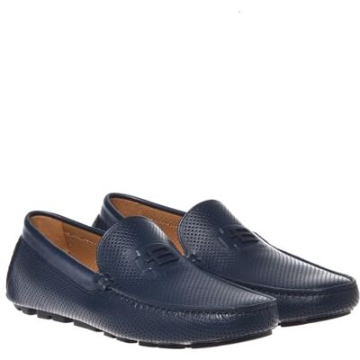 Baldinini Loafer Perf.Calf Dark Blue, Mocasines Hombre, Azul, 42 EU Baldinini Loafer Perf.Calf Dark Blue, Mocasines Hombre, Azul, 42 EU