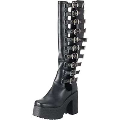 LAMODA Inmortalidad, Botas Altas hasta la Rodilla Mujer, Color Negro, 36 EU LAMODA Inmortalidad, Botas Altas hasta la Rodilla Mujer, Color Negro, 36 EU