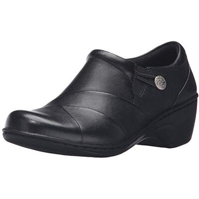 Clarks Channing ANN, Mocasín sin Cordones Mujer, Cuero Negro, 39.5 EU Clarks Channing ANN, Mocasín sin Cordones Mujer, Cuero Negro, 39.5 EU