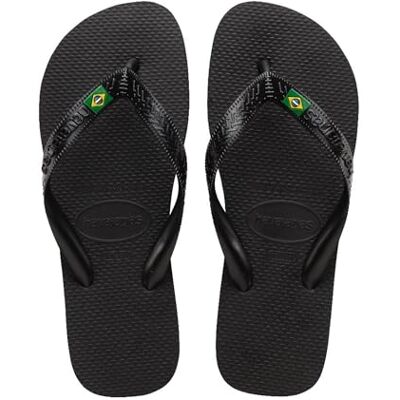 Havaianas Top Brasil FlipFlop Unisex adulto Black 43 EU Havaianas Top Brasil FlipFlop Unisex adulto Black 43 EU