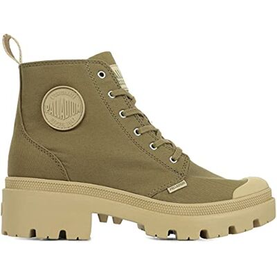Palladium Pallabase Twill, Boots Mujer, Verde, 39 EU Palladium Pallabase Twill, Boots Mujer, Verde, 39 EU