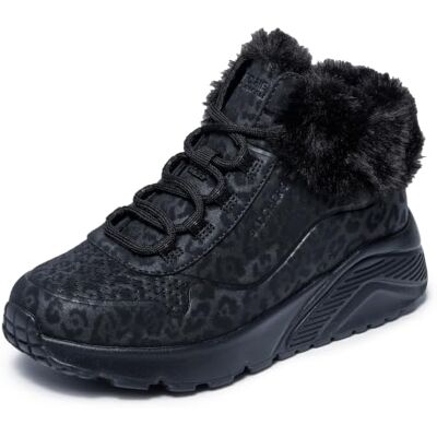 Skechers Uno Lite Botines con Cordones Negro, Bbk, 35 EU Skechers Uno Lite Botines con Cordones Negro, Bbk, 35 EU