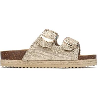 XTI Sandalia Mujer Oro Calzado Cómodo y Versátil Moda casual Modelo 02 (Talla 39) XTI Sandalia Mujer Oro Calzado Cómodo y Versátil Moda casual Modelo 02 (Talla 39)
