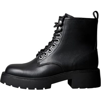 Calvin Botines de media caña Mujer Chunky Lace Up con cremallera, Negro (Ck Black), 39 Calvin Botines de media caña Mujer Chunky Lace Up con cremallera, Negro (Ck Black), 39