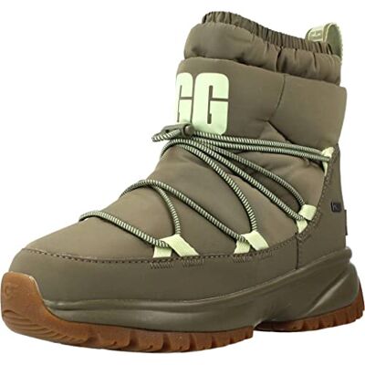 UGG Yose Puffer Mid Botas para mujer, Oliva quemada, 37 EU UGG Yose Puffer Mid Botas para mujer, Oliva quemada, 37 EU