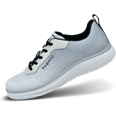 bugatti Zapatos de Negocios para Hombre, con Cordones, Blanco y Gris Claro, 40 EU bugatti Zapatos de Negocios para Hombre, con Cordones, Blanco y Gris Claro, 40 EU