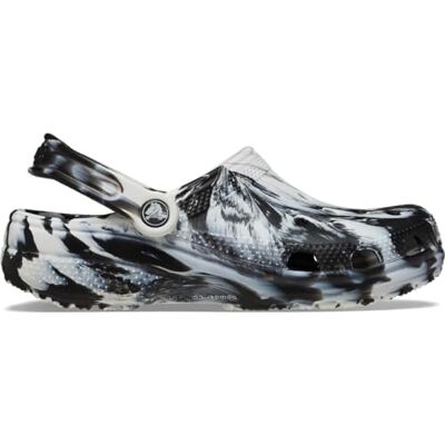 Crocs Unisex Adulto Classic Marbled Clog Zueco, White/Black, 37/38 EU Crocs Unisex Adulto Classic Marbled Clog Zueco, White/Black, 37/38 EU