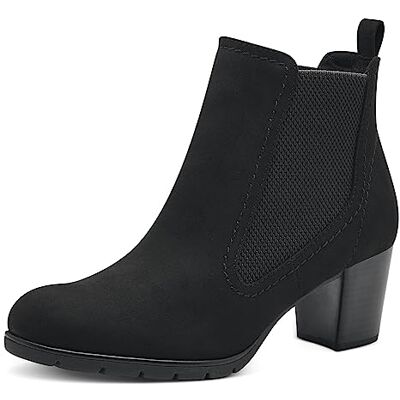 MARCO TOZZI Botines para mujer con tacón de bloque, Negro, 40 EU MARCO TOZZI Botines para mujer con tacón de bloque, Negro, 40 EU