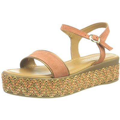 MARCO TOZZI Sandalia de gamuza para mujer , Brick Comb, 41 EU MARCO TOZZI Sandalia de gamuza para mujer , Brick Comb, 41 EU