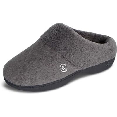 Isotoner Pantuflas clásicas con capucha para mujer con espuma viscoelástica, Fresno, 5.5-6 Isotoner Pantuflas clásicas con capucha para mujer con espuma viscoelástica, Fresno, 5.5-6