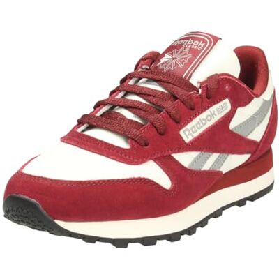 Reebok Classic Leather 001, Zapatillas de Deporte Unisex Adulto, Rich Maroon Chalk Grey 3, 34.5 EU Reebok Classic Leather 001, Zapatillas de Deporte Unisex Adulto, Rich Maroon Chalk Grey 3, 34.5 EU