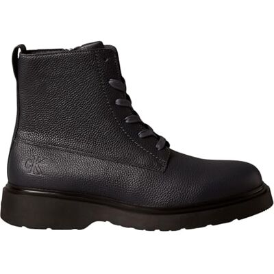 Calvin Botas de media caña Hombre Combat Lace Zip de piel, Azul (Navy/Black), 41 Calvin Botas de media caña Hombre Combat Lace Zip de piel, Azul (Navy/Black), 41