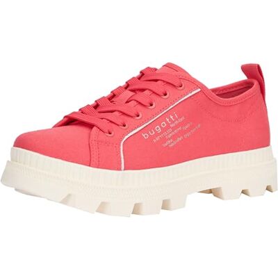 bugatti 435-A6K07, Cordones Mujer, Rojo Claro Plateado, 38 EU bugatti 435-A6K07, Cordones Mujer, Rojo Claro Plateado, 38 EU