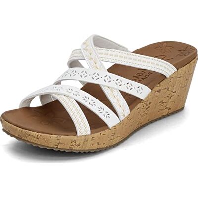 Skechers Beverlee Tiger Posse para Mujer, Blanco, 39.5 EU Skechers Beverlee Tiger Posse para Mujer, Blanco, 39.5 EU