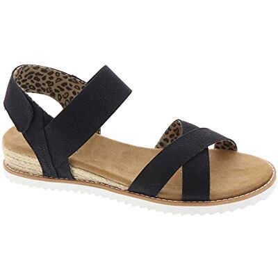 Skechers Desert Kiss Secret Picnic, Sandalias Mujer, Black, 37.5 EU Skechers Desert Kiss Secret Picnic, Sandalias Mujer, Black, 37.5 EU