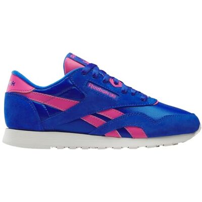 Reebok Classic Nylon, Zapatillas Mujer, Optimum Blue True Pink Chalk, 37 EU Reebok Classic Nylon, Zapatillas Mujer, Optimum Blue True Pink Chalk, 37 EU