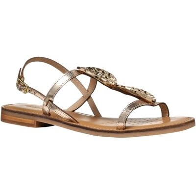 Geox D MADDALUSIAC F, Sandalia Deslizante Mujer, Lt Gold, Geox D MADDALUSIAC F, Sandalia Deslizante Mujer, Lt Gold,