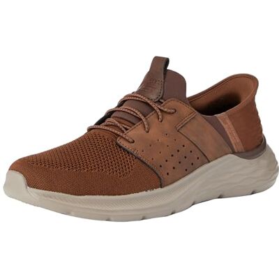 Skechers Garner-Newick , Sin Cordones Hombre, Dark Brown Textile/Synthetic, 42.5 EU Skechers Garner-Newick , Sin Cordones Hombre, Dark Brown Textile/Synthetic, 42.5 EU