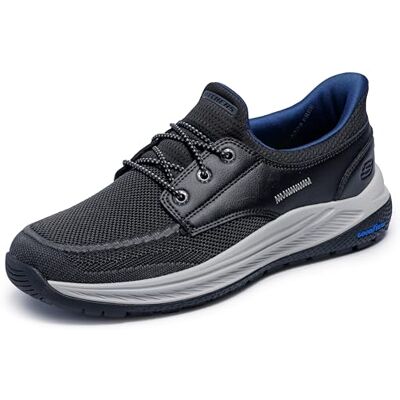 Skechers Hombre Meroe Alden Slip-In ENTRENADOR, Black Knit / Synthetic, 44 EU Skechers Hombre Meroe Alden Slip-In ENTRENADOR, Black Knit / Synthetic, 44 EU