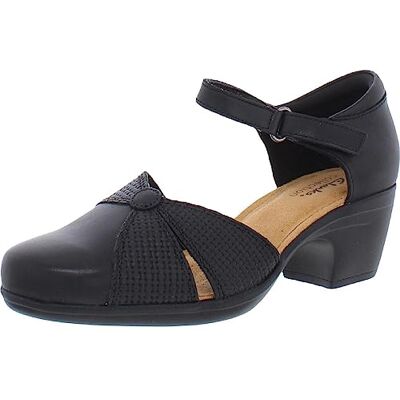 Clarks Emily RAE Pump, Black Leather, 9.5 Narrow Clarks Emily RAE Pump, Black Leather, 9.5 Narrow