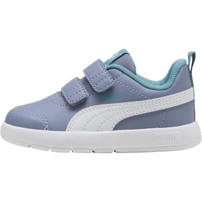 PUMA COURTFLEX V3 V INF Tenis Unisex para bebé, Color Gris, Blanco Cielo, Azul mar báltico, Talla 4.5 UK Niño, Gray Sky White Baltic Sea Blue, 21 EU PUMA COURTFLEX V3 V INF Tenis Unisex para bebé, Color Gris, Blanco Cielo, Azul mar báltico, Talla 4.5 UK Niño, Gray Sky White Baltic Sea Blue, 21 EU