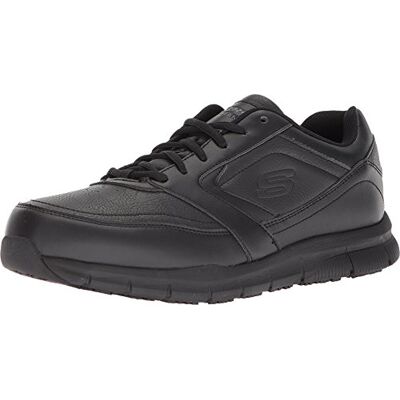 Skechers Hombres Nampa Punta Blanda Cordon Botas De Seguridad, Black Polyurethane, Talla 11.5 Skechers Hombres Nampa Punta Blanda Cordon Botas De Seguridad, Black Polyurethane, Talla 11.5