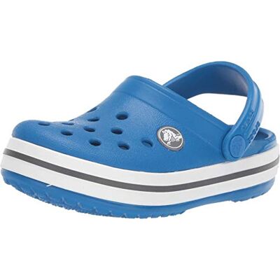 Crocs Unisex Niño Crocband Clog Kids Zueco, Bright Cobalt/Charcoal, 19/20 EU Crocs Unisex Niño Crocband Clog Kids Zueco, Bright Cobalt/Charcoal, 19/20 EU