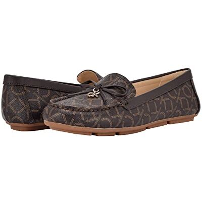 Calvin Mocasines Linca para Mujer, Logotipo de Espresso, 37 EU Calvin Mocasines Linca para Mujer, Logotipo de Espresso, 37 EU