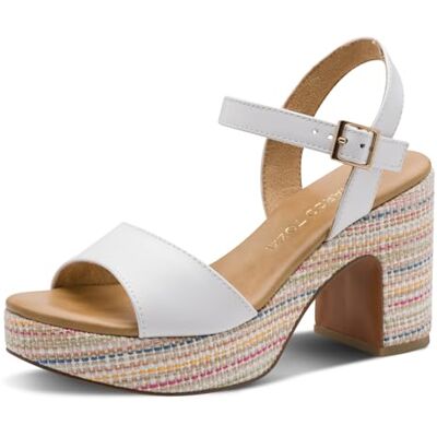 MARCO TOZZI Sandale , Sandalia Mujer, Color Blanco, 41 EU MARCO TOZZI Sandale , Sandalia Mujer, Color Blanco, 41 EU