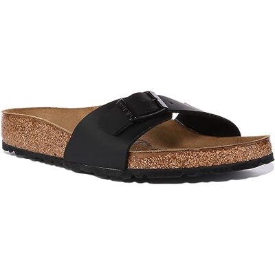 Birkenstock Madrid Birko-Flor Mujer Negro Sandalias-UK 3 Birkenstock Madrid Birko-Flor Mujer Negro Sandalias-UK 3