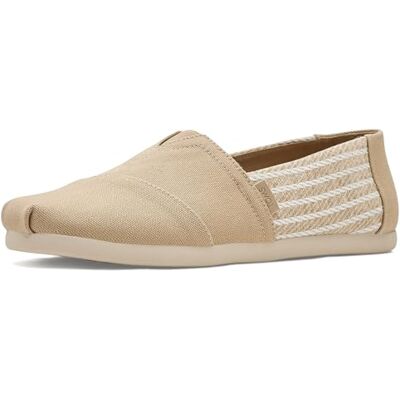 TOMS Mocasines Planos Alpargata clásicos para Hombre, Color Avena, Rayas náuticas, Talla 46 TOMS Mocasines Planos Alpargata clásicos para Hombre, Color Avena, Rayas náuticas, Talla 46